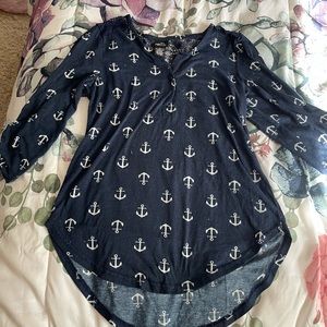 Blue anchor Rue 21 shirt